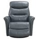 Hollister Blue Leather Swivel Glider Power Recliner with Power Headrest and USB Charging
