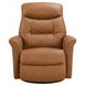 Jennings Camel Leather Swivel Glider Power Recliner with Power Headrest and USB Charging