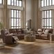 Highland Brown Coffee Leather 90" Zero Gravity Power Reclining Sofa with Power Headrest and USB Charging