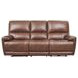 Highland Brown Coffee Leather 90" Zero Gravity Power Reclining Sofa with Power Headrest and USB Charging