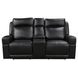Valley Black Leather Zero Gravity Power Reclining Living Room Set with Power Headrest and USB Charging