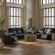 Valley Black Leather Zero Gravity Power Reclining Living Room Set with Power Headrest and USB Charging