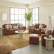 Ellery Brown Auburn Leather Living Room Set