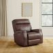Sydney Brown Heritage Leather Glider Power Recliner with Power Headrest and USB Charging