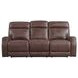 Sydney Brown Heritage Leather 84" Zero Gravity Power Reclining Sofa with Power Headrest and USB Charging