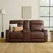 Sydney Brown Heritage Leather 73" Zero Gravity Power Reclining Console Loveseat with Power Headrest and USB Charging