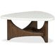 Elowen Vale Turkish Coffee and White Triangular Marble Top Cocktail Table