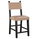 Aubrey Black and Beige Counter Height Chair Set of 2