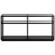 Glaze Onyx Rectangular Glass Top Console Table