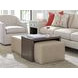 Savona Ariana Ariana Leatherand Brown Leather Upholstered Rectangular Cocktail Ottoman with Slide