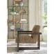 Sunset Key Flanders Brown Leather Upholstered Accent Chair