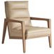 Sunset Key Hayley Beige Leather Upholstered Accent Chair