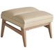 Sunset Key Hayley Beige Leather Upholstered Rectangular Ottoman