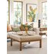 Crandon Park Brown Leather Upholstered Square Ottoman