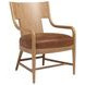Los Altos Radford Brown Leather Upholstered Accent Chair