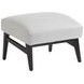 Palm Desert Cream Leather Upholstered Rectangular Covina Ottoman