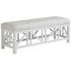 Ocean Breeze Birkdale Ivory Leather Upholstered 55" Bed Bench
