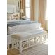 Ocean Breeze Birkdale Ivory Leather Upholstered 55" Bed Bench