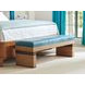 Palm Desert Rosemead Blue Leather Upholstered 59" Bed Bench