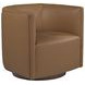 Ingrid Tan Leather Upholstered Swivel Chair