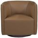 Ingrid Tan Leather Upholstered Swivel Chair