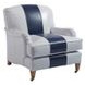 Sydney Blue and Gray Leather Upholstered Chair