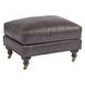 Oxford Brown Leather Upholstered Ottoman