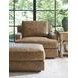 Millington Brown Leather Upholstered Accent Chair by Barclay Butera