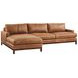 Horizon Bronze 110" Leather Upholstered RAF Sectional