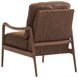 Leblanc Chocolate Leather Upholstered Chair