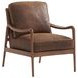 Leblanc Chocolate Leather Upholstered Chair