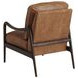 Leblanc Camel Leather Upholstered Chair