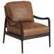Leblanc Camel Leather Upholstered Chair