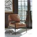 Leblanc Camel Leather Upholstered Chair