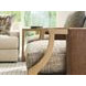 Treadwell Beige and Brown Leather Upholstered Accent Chair with Nailhead Trim by Barclay Butera