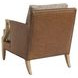 Treadwell Beige and Brown Leather Upholstered Accent Chair with Nailhead Trim by Barclay Butera