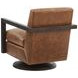 Willa Brown Leather Upholstered Swivel Accent Chair by Barclay Butera