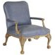Hollis Blue Leather Upholstered Chair