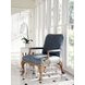 Hollis Blue Leather Upholstered Chair