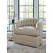 Cliffhaven Beige Leather Upholstered Swivel Chair