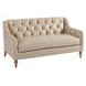 Hyland Park Beige Leather Upholstered 60" Settee