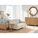 Hyland Park Beige Leather Upholstered 60" Settee