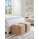 Colby Beige Leather Upholstered Ottoman