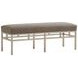 Lucca Brown Leather Upholstered Bench