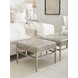 Lucca Beige and Gray Leather Upholstered Ottoman