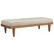 Lagunita Beige Leather Upholstered Bench