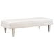 Lagunita White Leather Upholstered Bench