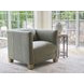 Chandler Green Leather Upholstered Accent Chair by Barclay Butera