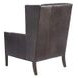 Stratton Black Leather Upholstered Wind Chair