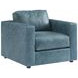 Key Biscayne Granville Blue Leather Upholstered Accent Chair